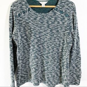 Christopher Banks Womens Green.White Tweed Tunic Top Size XL Plus Size comfy